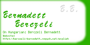 bernadett berczeli business card